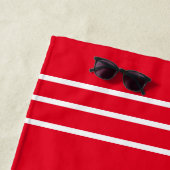 沿岸赤いかり航海のモノグラム名風呂トウ ビーチタオル (インサイチュ)