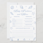 沿岸赤ちゃんシャワーベビー予測ゲームカード 招待状 (正面)