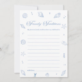 沿岸赤ちゃんシャワー家族の伝統ゲームカード 招待状