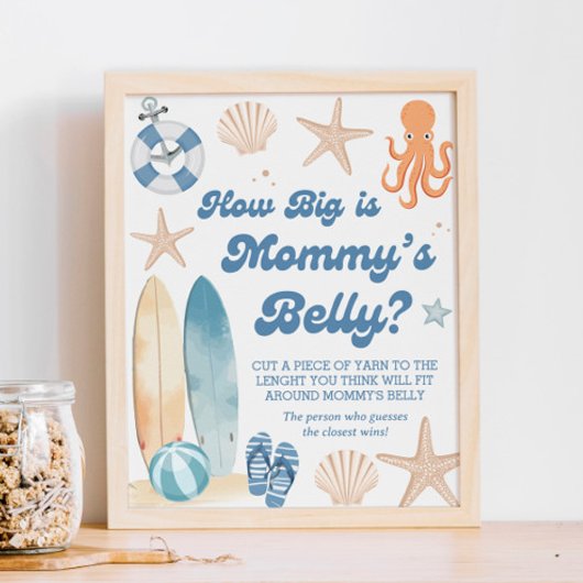 沿岸赤ちゃんシャワー彼女の腹の大きさ ポスター