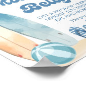 沿岸赤ちゃんシャワー彼女の腹の大きさ ポスター (角)