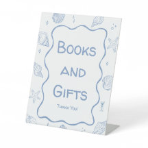 沿岸赤ちゃんシャワー本とギフト台座看板