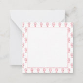 沿岸赤と白ロブスターモノグラム ノートカード (裏面)