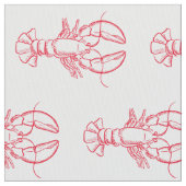 沿岸赤と白ロブスター ファブリック (クローズアップ)