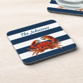 沿岸赤カニ航海のストライプ コースター (左側)