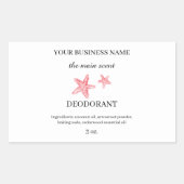 沿岸赤ヒトデオドラントシール 長方形シール (正面)