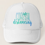 沿岸距離|青と緑のビーチ帽 キャップ<br><div class="desc">このトおもしろいラック車は、青と緑で「海岸距離」という言葉を特徴としていまグラデーションす。ビーチが好きでユーモアのセンスがある人に最適！</div>