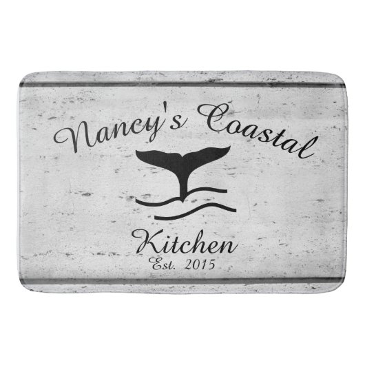 沿岸農家のモノグラムの台所マット バスマット (正面)