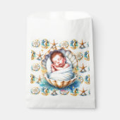 沿岸部をテーマにしたビーチボーイの赤ちゃんシャワー フェイバーバッグ (正面)