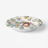 沿岸部をテーマにしたビーチボーイの赤ちゃんシャワー ペーパーボウル (傾斜あり)