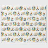 沿岸部をテーマにしたビーチボーイの赤ちゃんシャワー ラッピングペーパー (フラット)