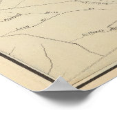 沿岸部バーネガット湾からツーカートンへのグラフマップ ポスター (角)