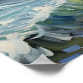 沿岸部絵画地の印象派の灯台 ポスター (角)