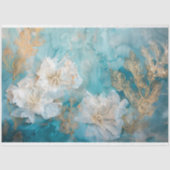 沿岸金ゴールド白フローラ海藻ティッシュペーパー 薄葉紙 (正面)