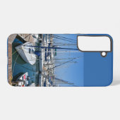沿岸銀河ケース 白いヨット SAMSUNG GALAXYケース (裏面横)