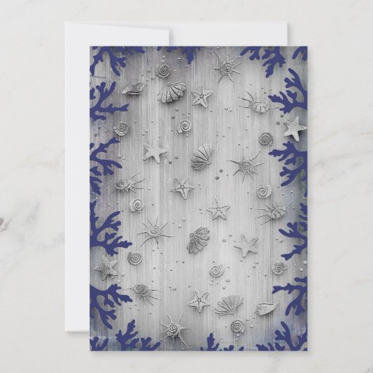 沿岸銀航海のいかりベビーシャワー 招待状 (裏面)