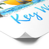 沿岸鍵ウエストセーリングサンセット ポスター (角)