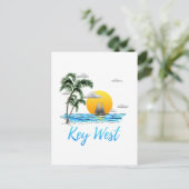 沿岸鍵ウエストセーリングサンセット ポストカード (スタンド正面)