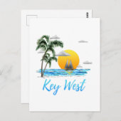 沿岸鍵ウエストセーリングサンセット ポストカード (正面/裏面)