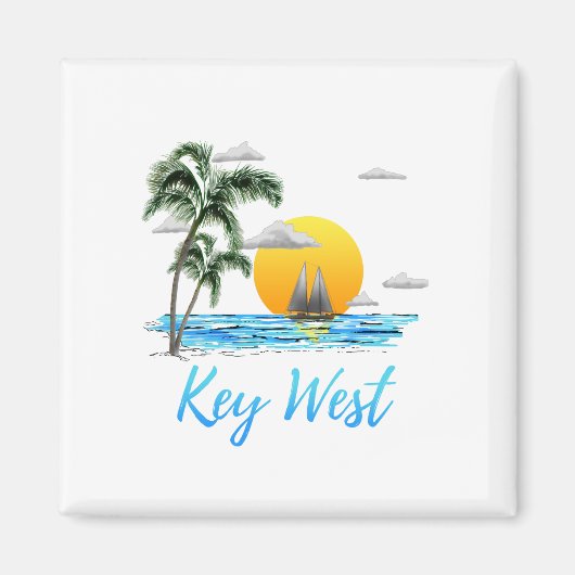 沿岸鍵ウエストセーリングサンセット マグネット (正面)