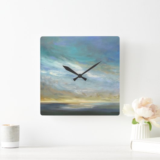 沿岸雲 スクエア壁時計 (ホーム)