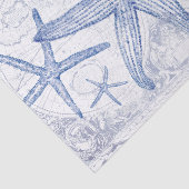 沿岸青いヒトデパターンモノグラムのなイニシャル 薄葉紙 (詳細)