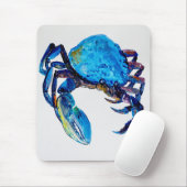 沿岸青カニの海洋生物のイラストレーション学校 マウスパッド (マウス)