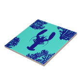 沿岸青緑のロブスターパターン タイル (側面)