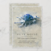 沿岸青色白い貝殻の砂の移動 案内状 (正面/裏面)