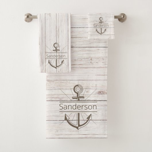 沿岸風化航海の夏ビーチ木材 バスタオルセット (インサイチュ)