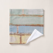 沿岸風化航海の夏ビーチ木材 バスタオルセット (ウォッシュタオル)