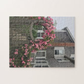 沿岸魅力的ケープコッドバラ被覆コテージおもしろい ジグソーパズル (横)