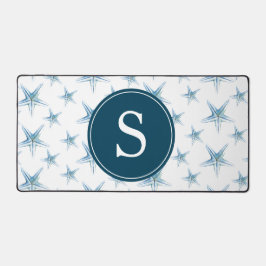 沿岸魚かわいいモノグラムカスタマイズ デスクマット