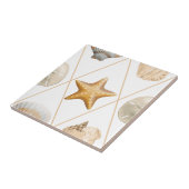 沿岸魚と貝殻 タイル (側面)