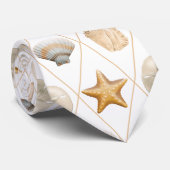 沿岸魚と貝殻 ネクタイ (ロール)