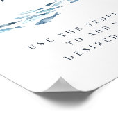 沿岸魚の編集可能8x10結婚の標識テンプレート ポスター (角)