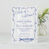 沿岸魚素朴お洒落ブライダルシャワー 招待状 (スタンド正面)
