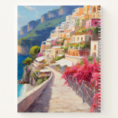 沿岸鮮やか都市地中海のスパイラルノート ノートブック (裏面)