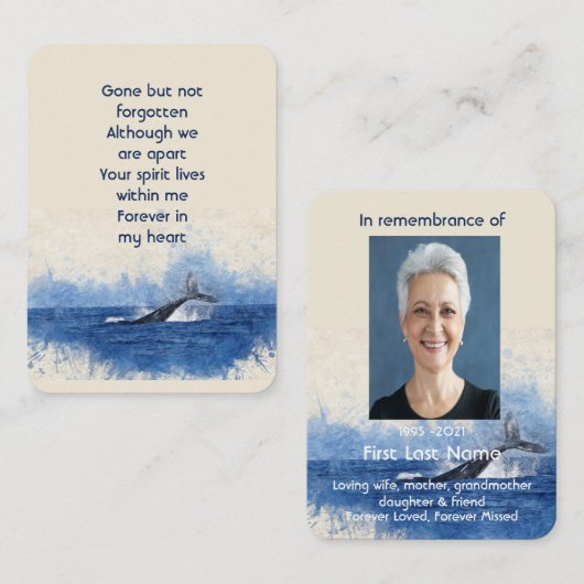 沿岸鯨海海メモリアルポケット記念 名刺 (正面/裏面)