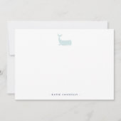 沿岸鯨製パーソナライズされた文具フラット ノートカード (正面)