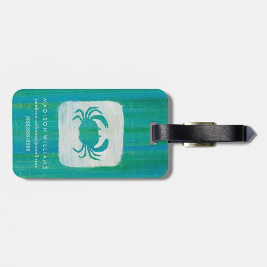 沿岸|の水のカニ ラゲッジタグ (裏面横)