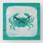 沿岸 |アクアカニ スクエア壁時計 (正面)