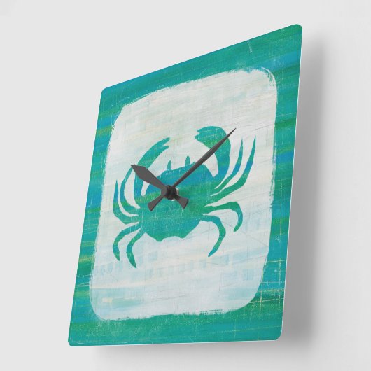 沿岸 |アクアカニ スクエア壁時計 (傾斜)