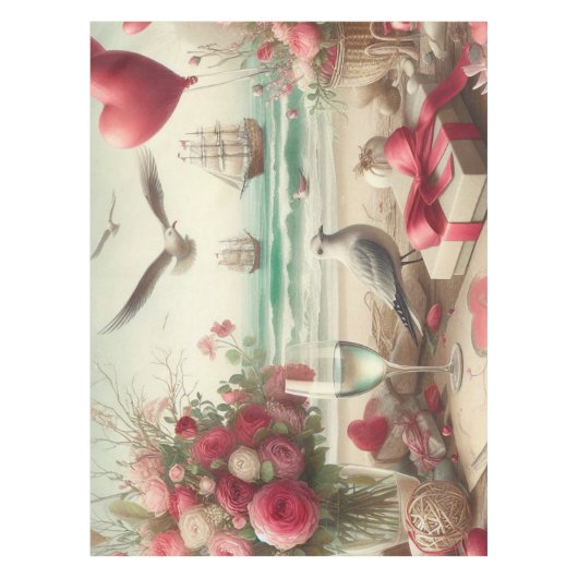 沿岸/バ航海のンタインの日 テーブルクロス (正面)