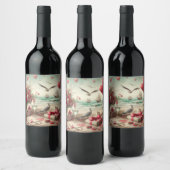 沿岸/バ航海のンタインの日 ワインラベル (ボトル)