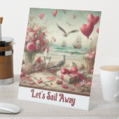 沿岸/バ航海のンタインの日 台座サイン (インサイチュ)