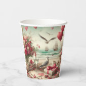 沿岸/バ航海のンタインの日 紙コップ (裏面)