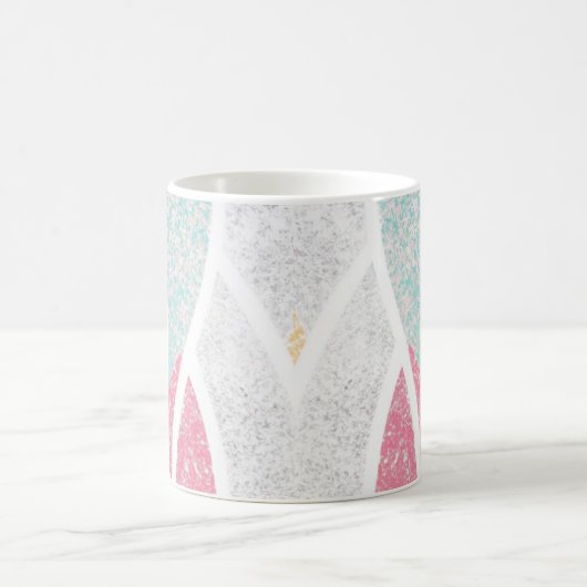 沿岸/ビーチ抽象芸術波 コーヒーマグカップ (中央)