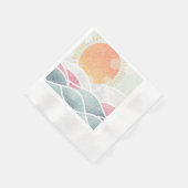 沿岸/ビーチ/日当り 縁ありカクテルナプキン (角)