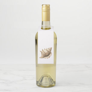 沿岸/ビーチ/航海の貝殻 ボトルネックタグ